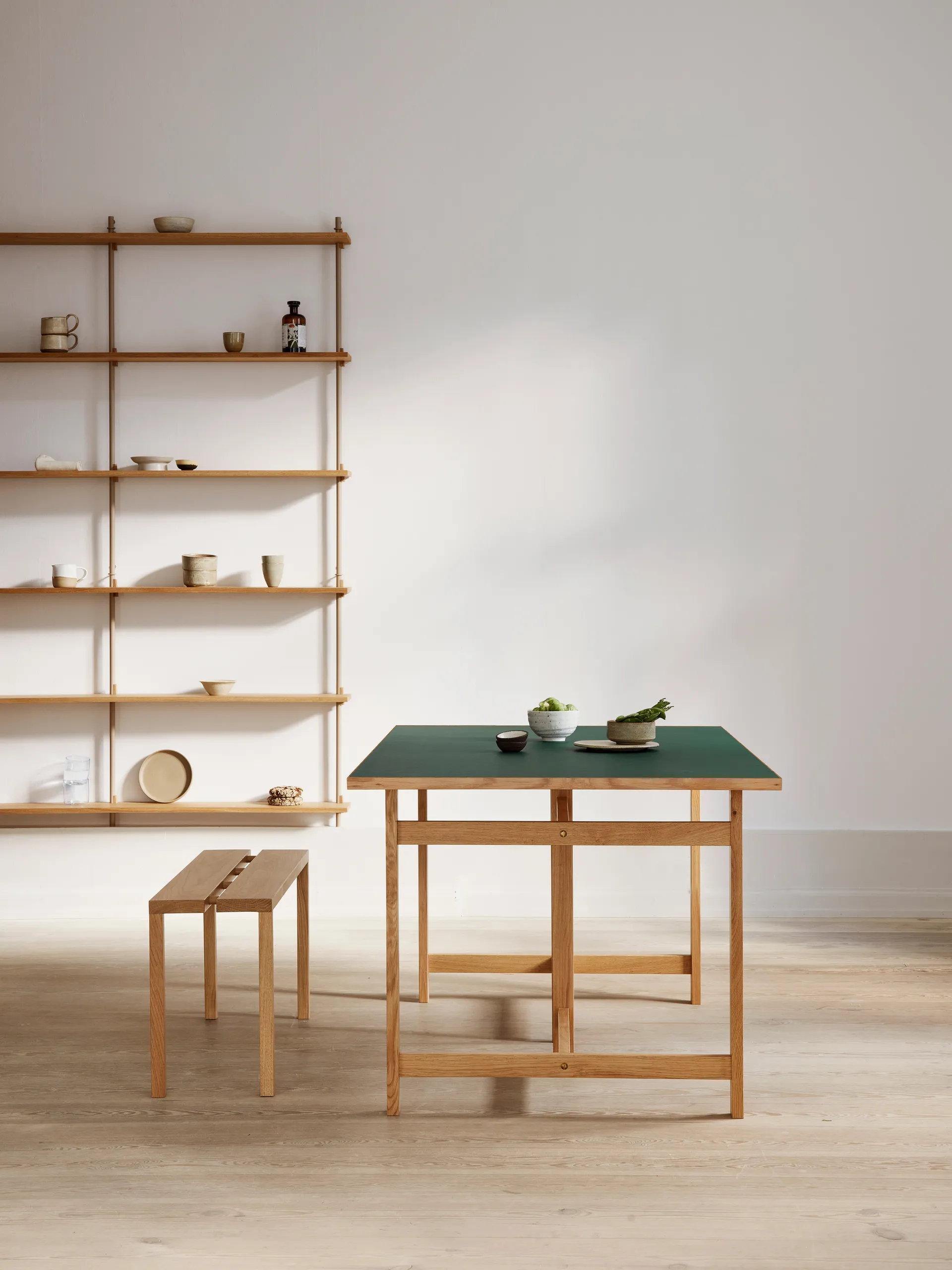 Moebe Rectangular dining table, Green, 160x90 cm MOEBE