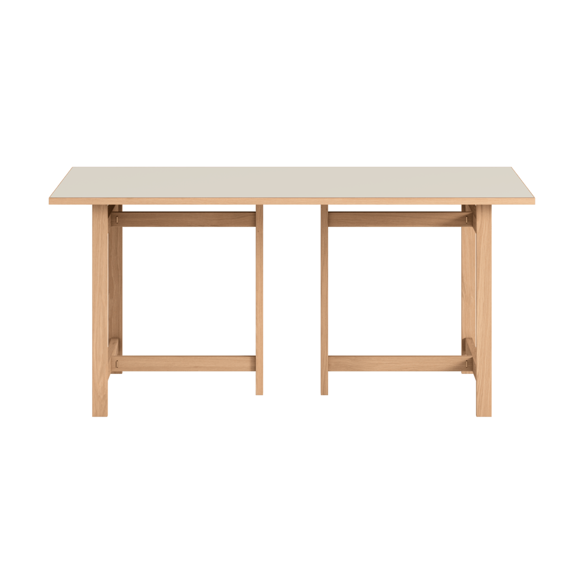 Moebe Rectangular dining table Light grey, 160x90 cm