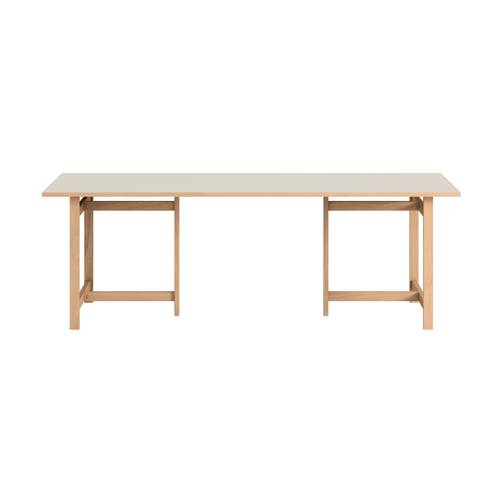 Moebe Rectangular dining table, Light grey, 220x90 cm MOEBE