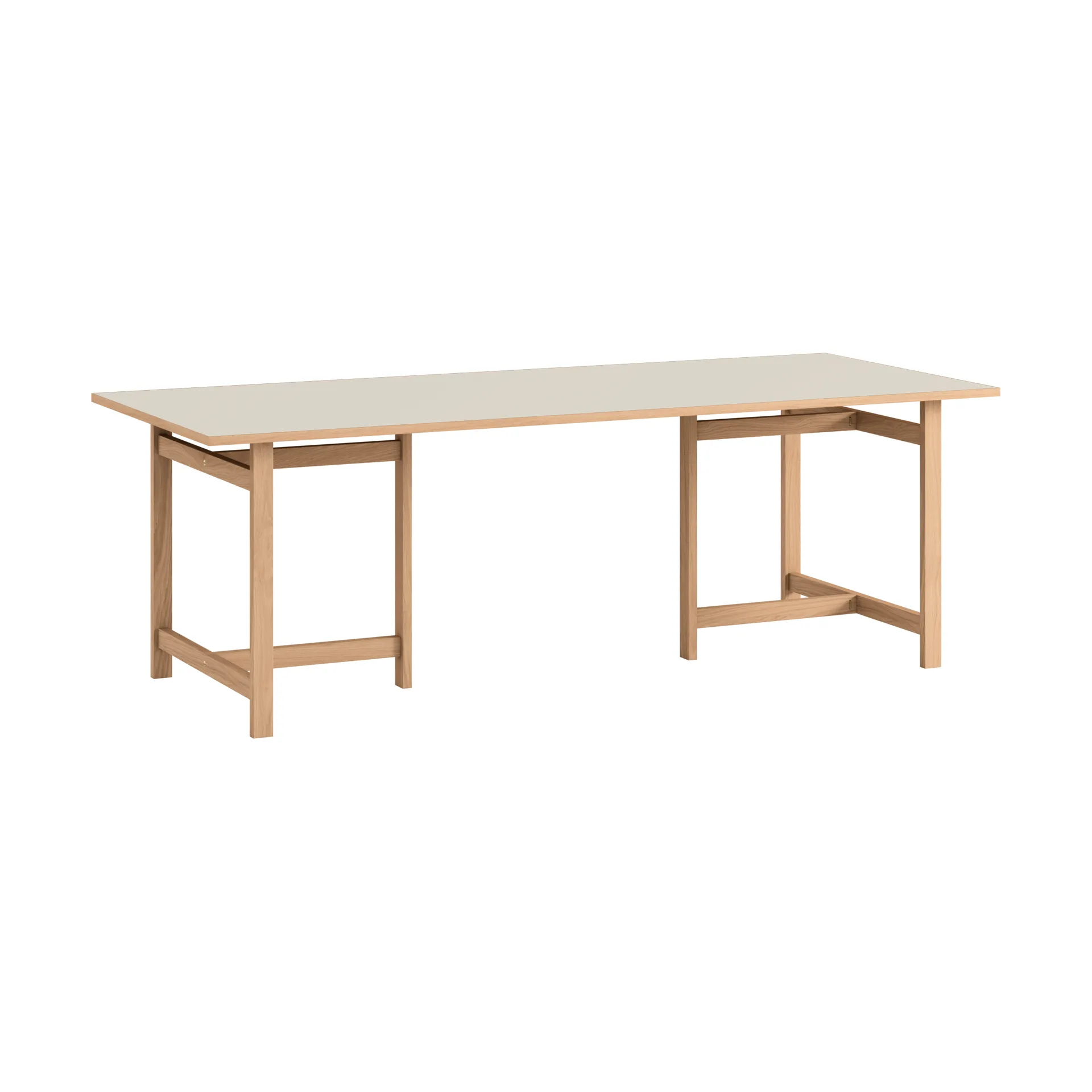 Moebe Rectangular dining table, Light grey, 220x90 cm MOEBE