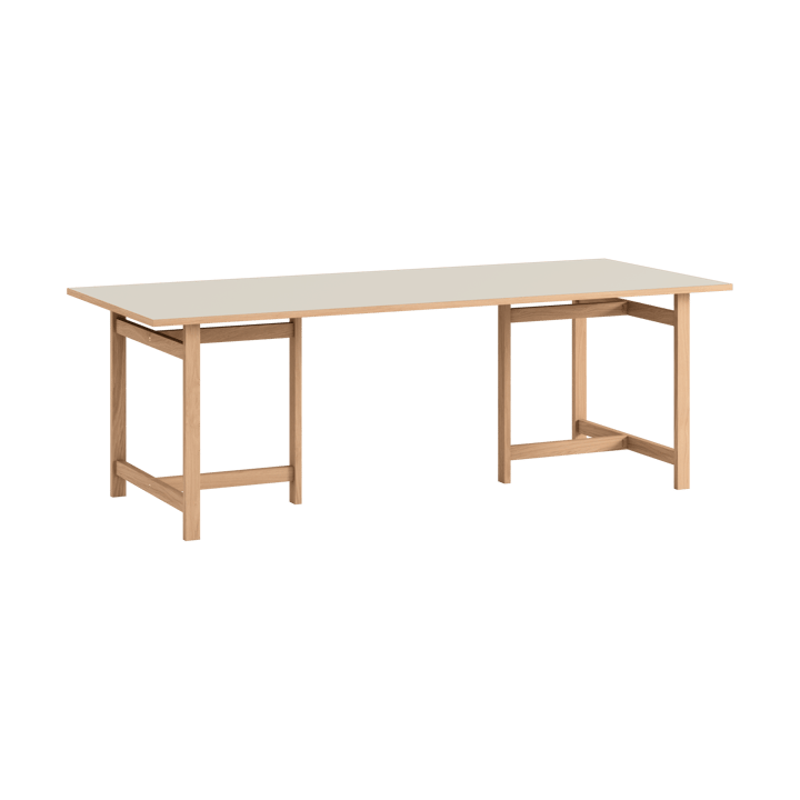 Moebe Rectangular dining table, Light grey, 220x90 cm MOEBE