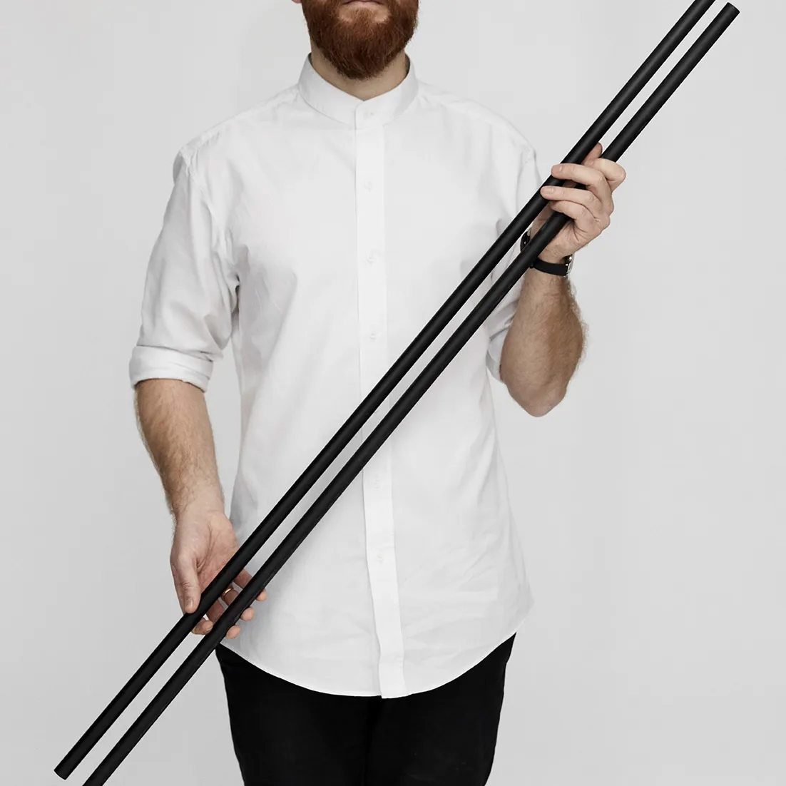 Moebe shelf legs 115 cm 2-pack, Black MOEBE