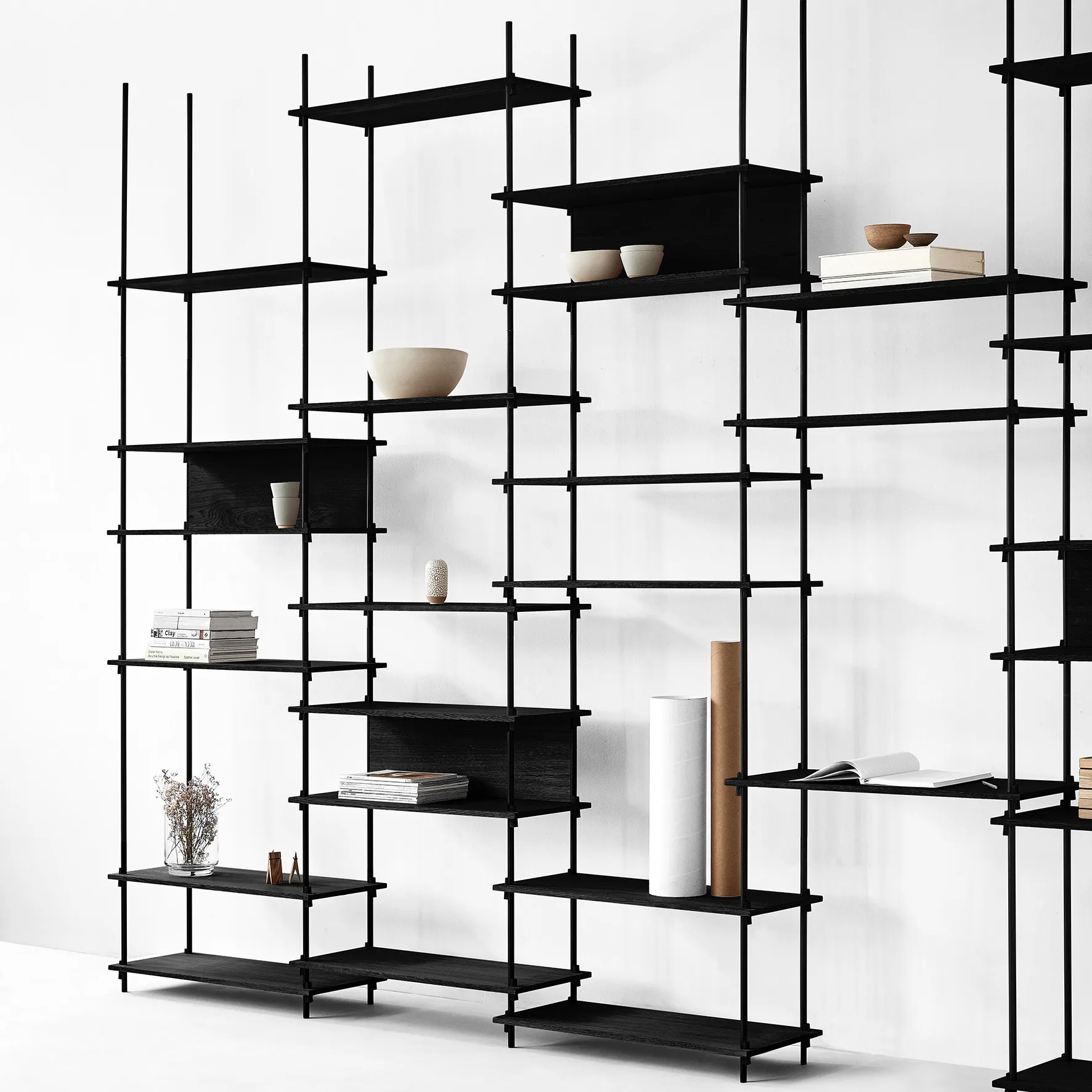 Moebe shelf legs 85 cm 2-pack, Black MOEBE