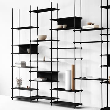 Moebe shelf legs 85 cm 2-pack - Black - MOEBE