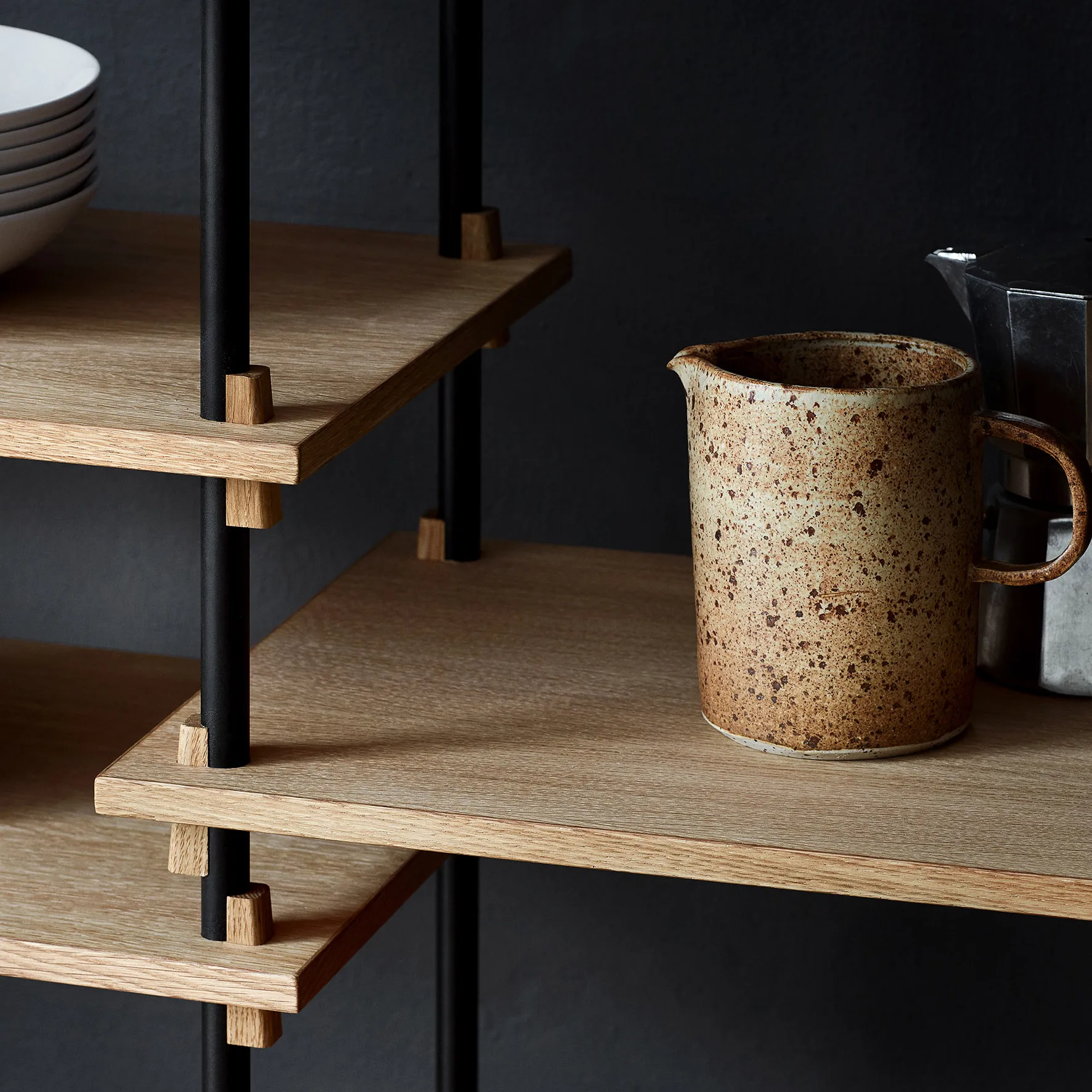 Moebe shelving set 85 cm, Oak MOEBE