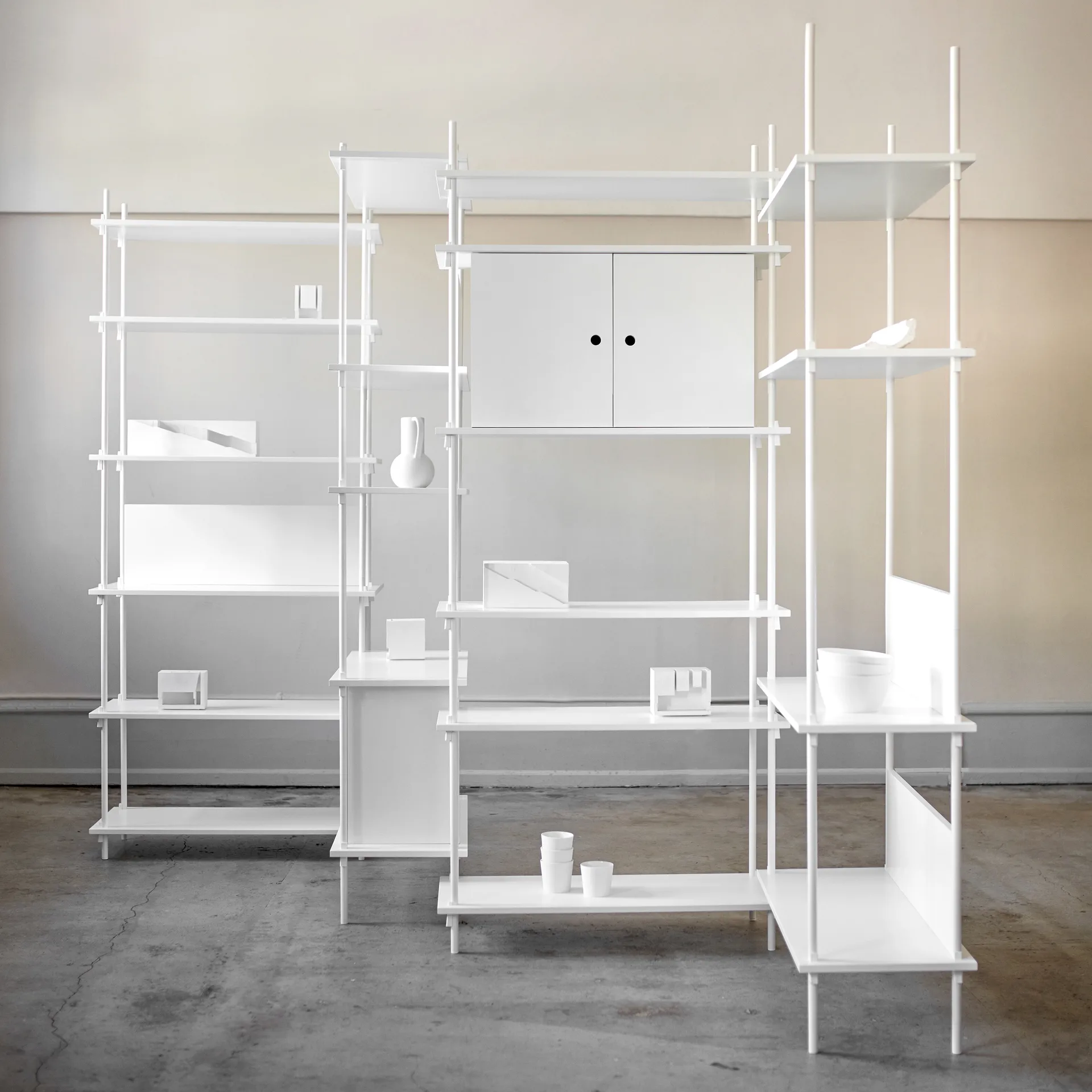Moebe shelving set 85 cm, White MOEBE