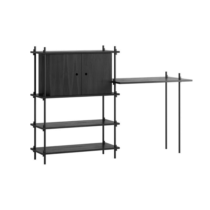 Moebe shelving system s.115.2.D - Black - MOEBE