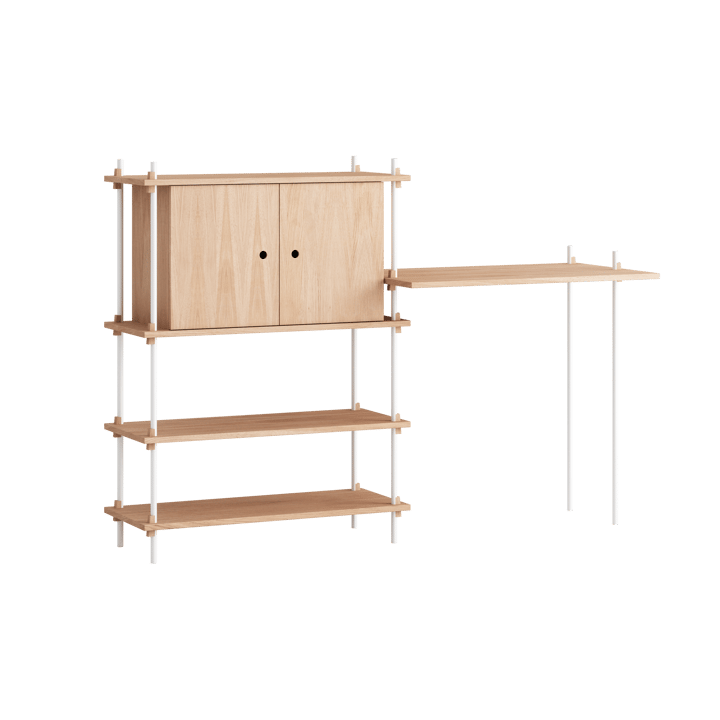 Moebe shelving system s.115.2.D - Oak-white - MOEBE