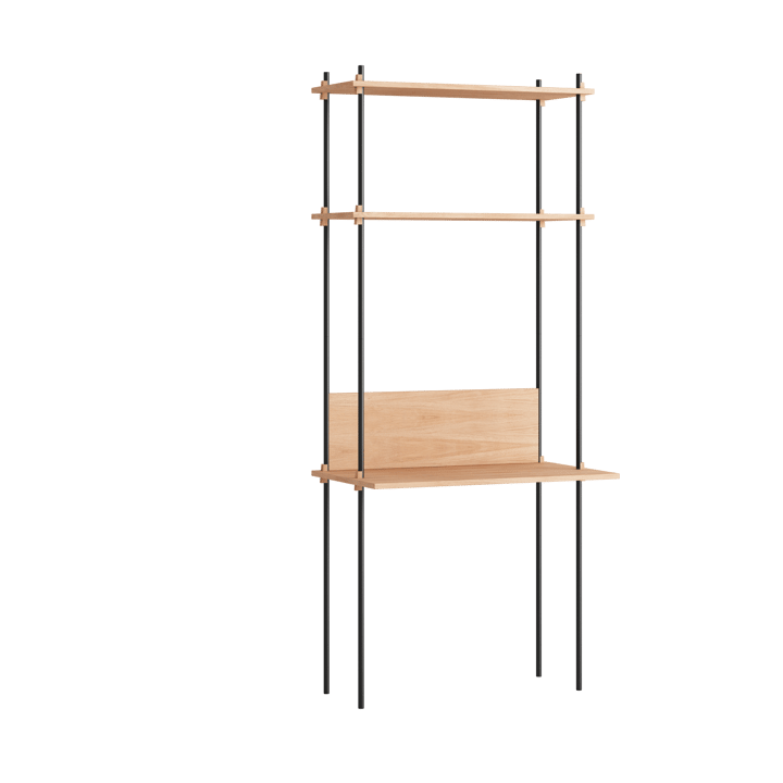 Moebe shelving system s.200.1.D - Oak-black - MOEBE