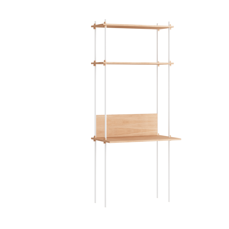 MOEBE Moebe shelving system s.200.1.D Oak-white