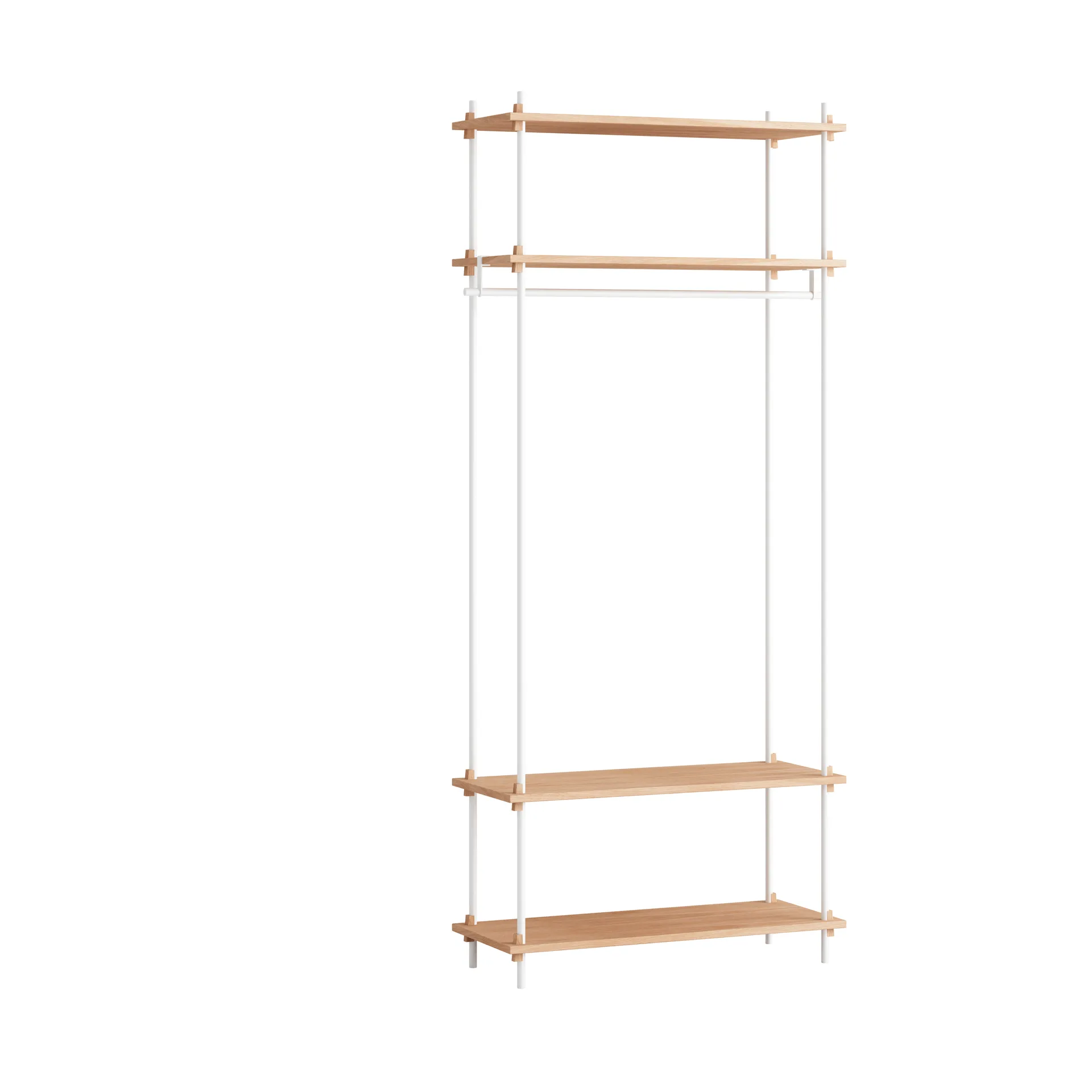Moebe shelving system s.200.1.F, Oak-white MOEBE