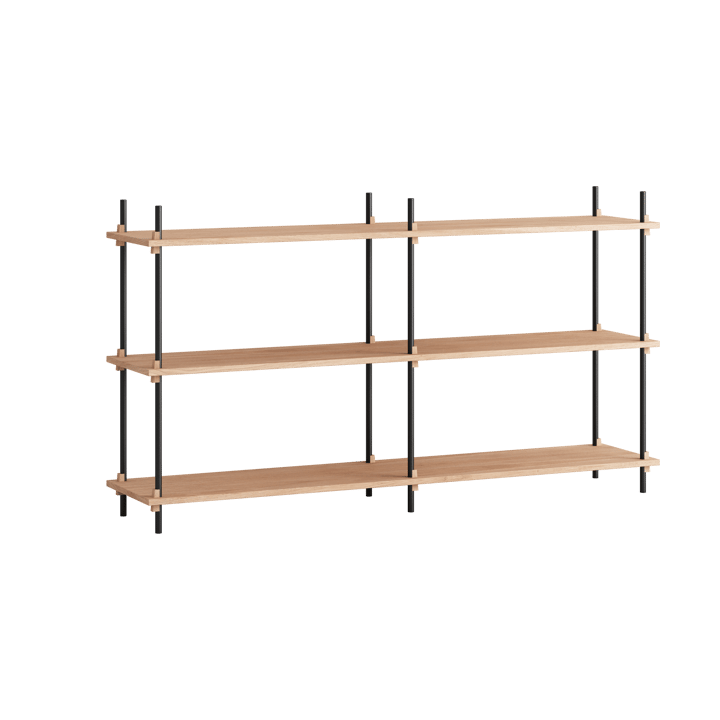 Moebe shelving system s.85.2.B - Oak-black - MOEBE