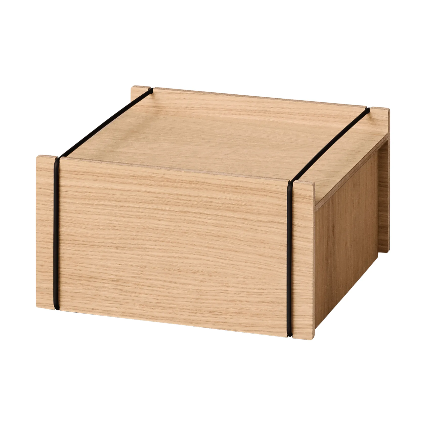Moebe storage box, Oiled oak-black, small, 16,5x30x31 cm MOEBE