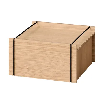 Moebe storage box - Oiled oak-black, small, 16,5x30x31 cm - MOEBE