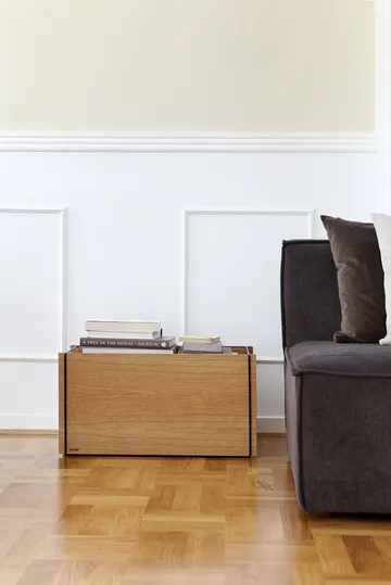 Moebe storage box - Smoked oak-stainless steel, 33x60x31 cm - MOEBE