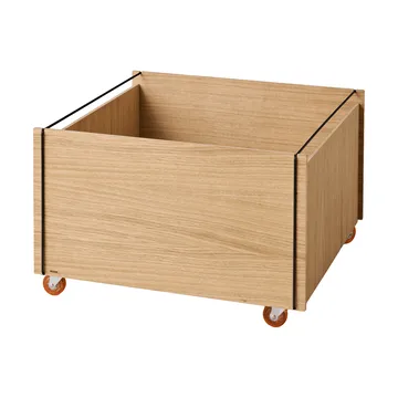 Moebe Storage Chest coffee table with storage - Oiled oak-black, 60x61x38.2 cm - MOEBE