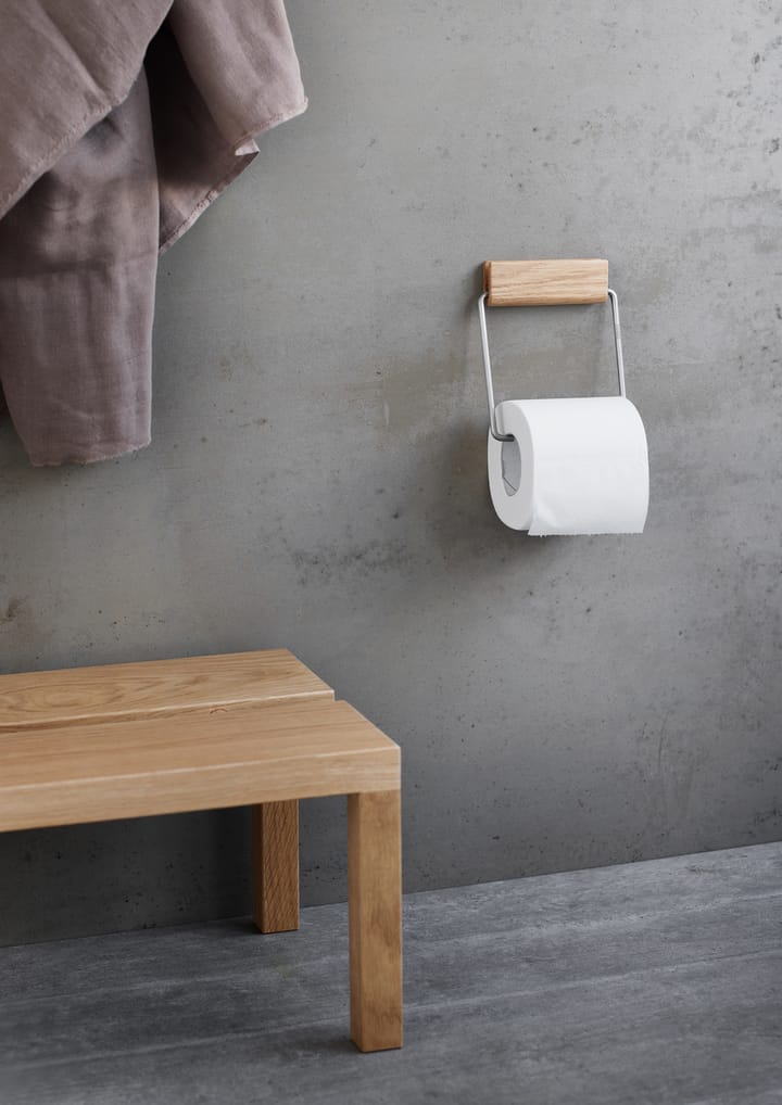 Moebe toilet paper holder - Oak-steel - MOEBE