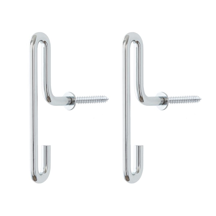 Moebe wall hook small 2- pack - Chrome - MOEBE