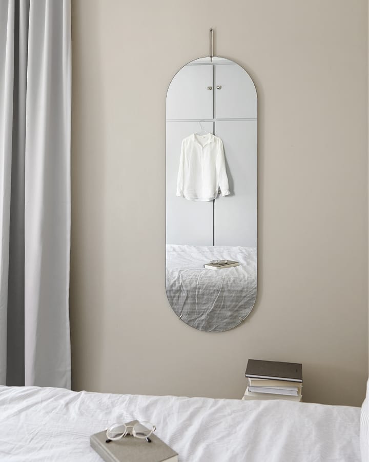 Moebe wall mirror 133 cm, Stainless steel MOEBE