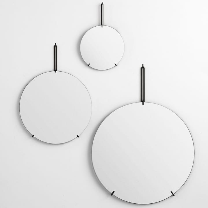 Moebe Wall mirror Ø 50 cm, black MOEBE
