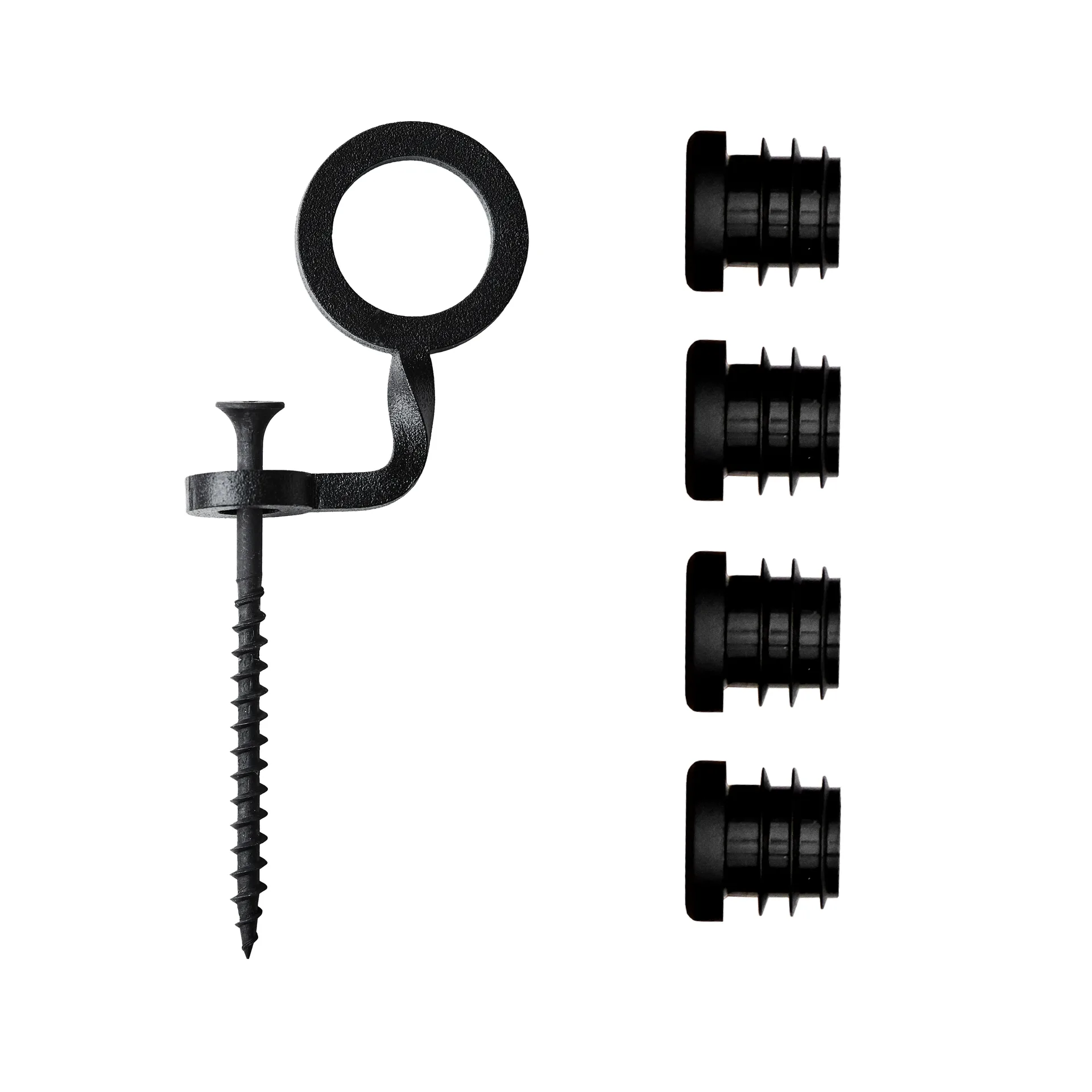 Moebe wall mount and plugs, Black MOEBE