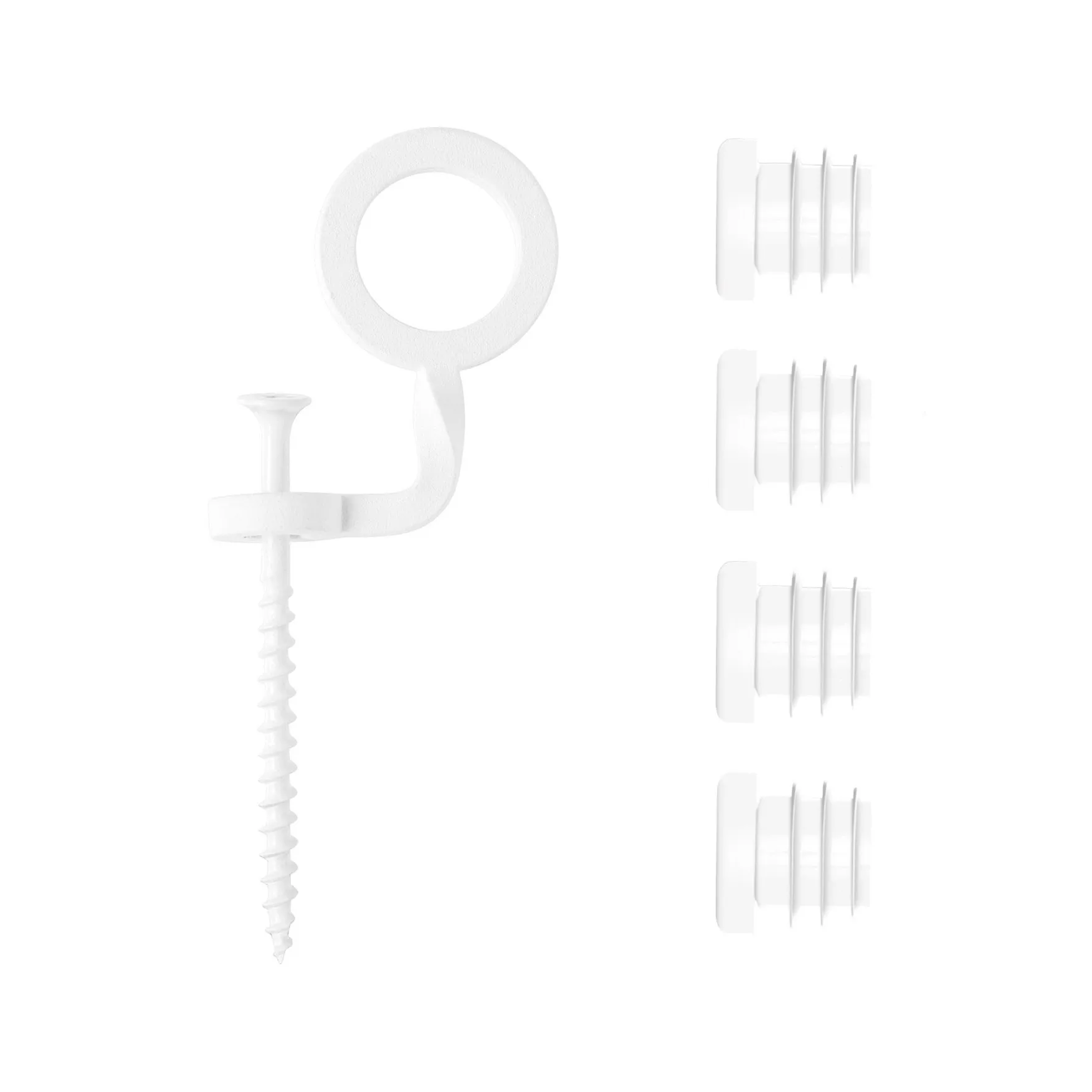 Moebe wall mount and plugs, White MOEBE