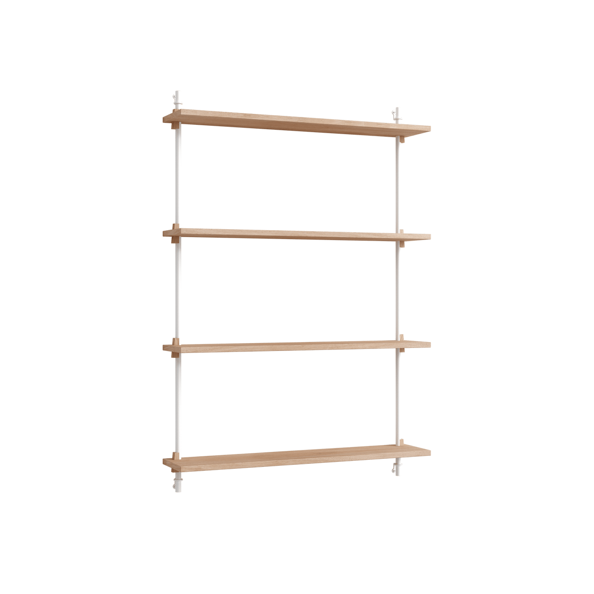 Moebe wall shelving ws.115.1 Oak-white | Scandinavian Design | Shelves & shelving systems | White