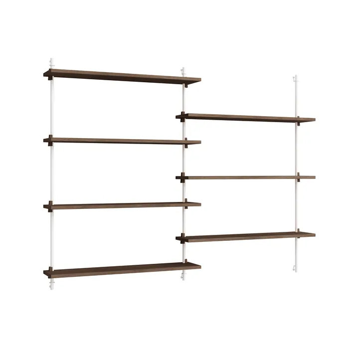 Moebe wall shelving ws.115.2 - Smoked oak-white - MOEBE