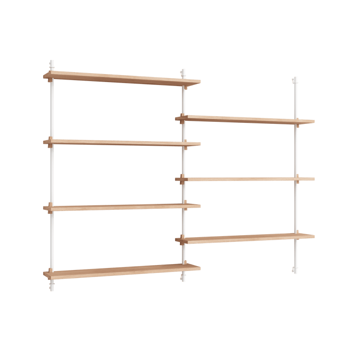 Moebe wall shelving ws.115.2.B - Oak-white - MOEBE