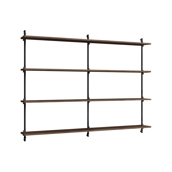 Moebe wall shelving ws.115.2.B - Smoked oak-black - MOEBE