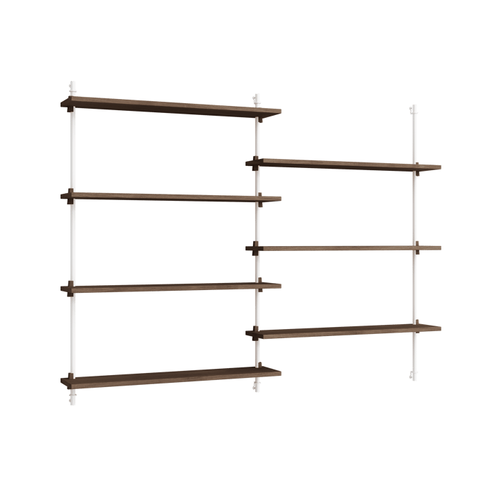 Moebe wall shelving ws.115.2.B - Smoked oak-white - MOEBE