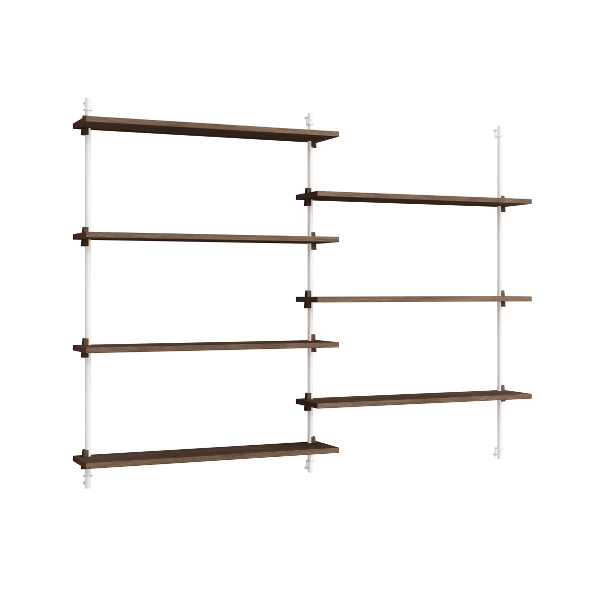 Moebe wall shelving ws.115.2.B oak-white | Scandinavian Design | Shelves & shelving systems | Brown