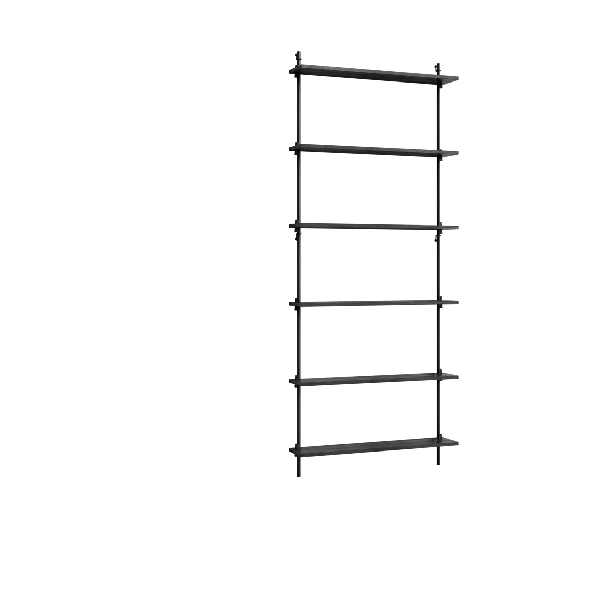 Moebe wall shelving ws.200.1 Black | Scandinavian Design | Shelves & shelving systems | Black