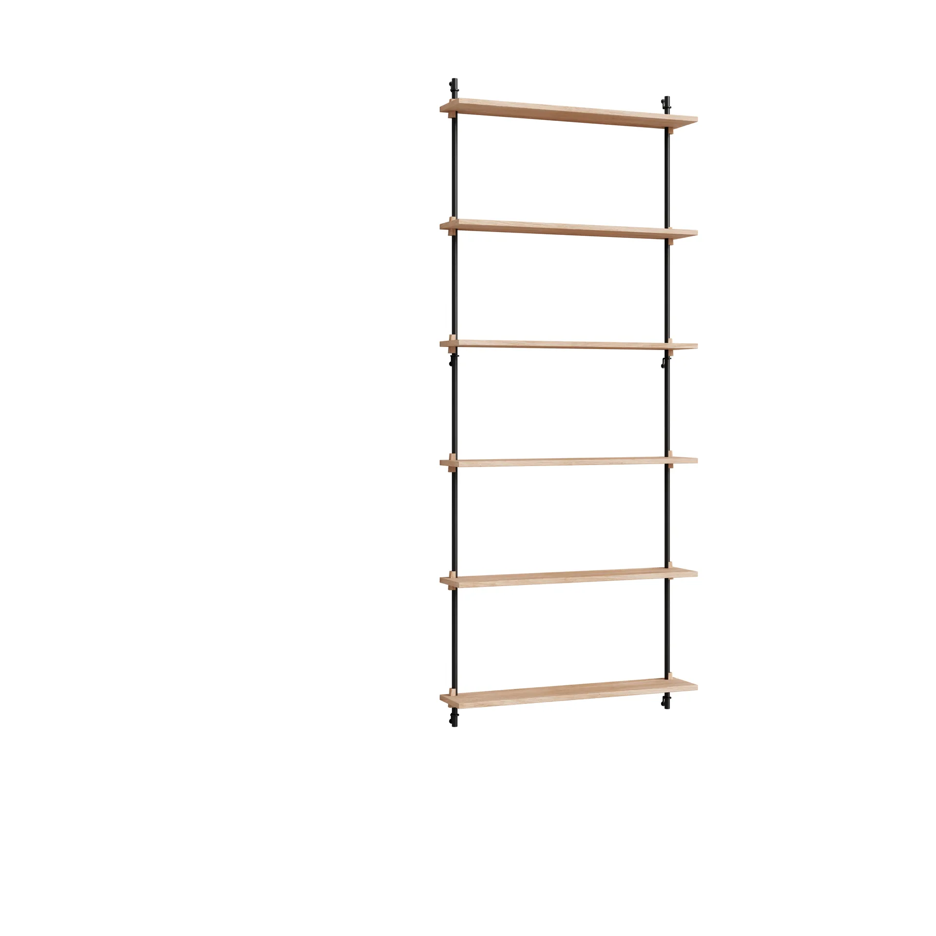 Moebe wall shelving ws.200.1, Oak-black MOEBE