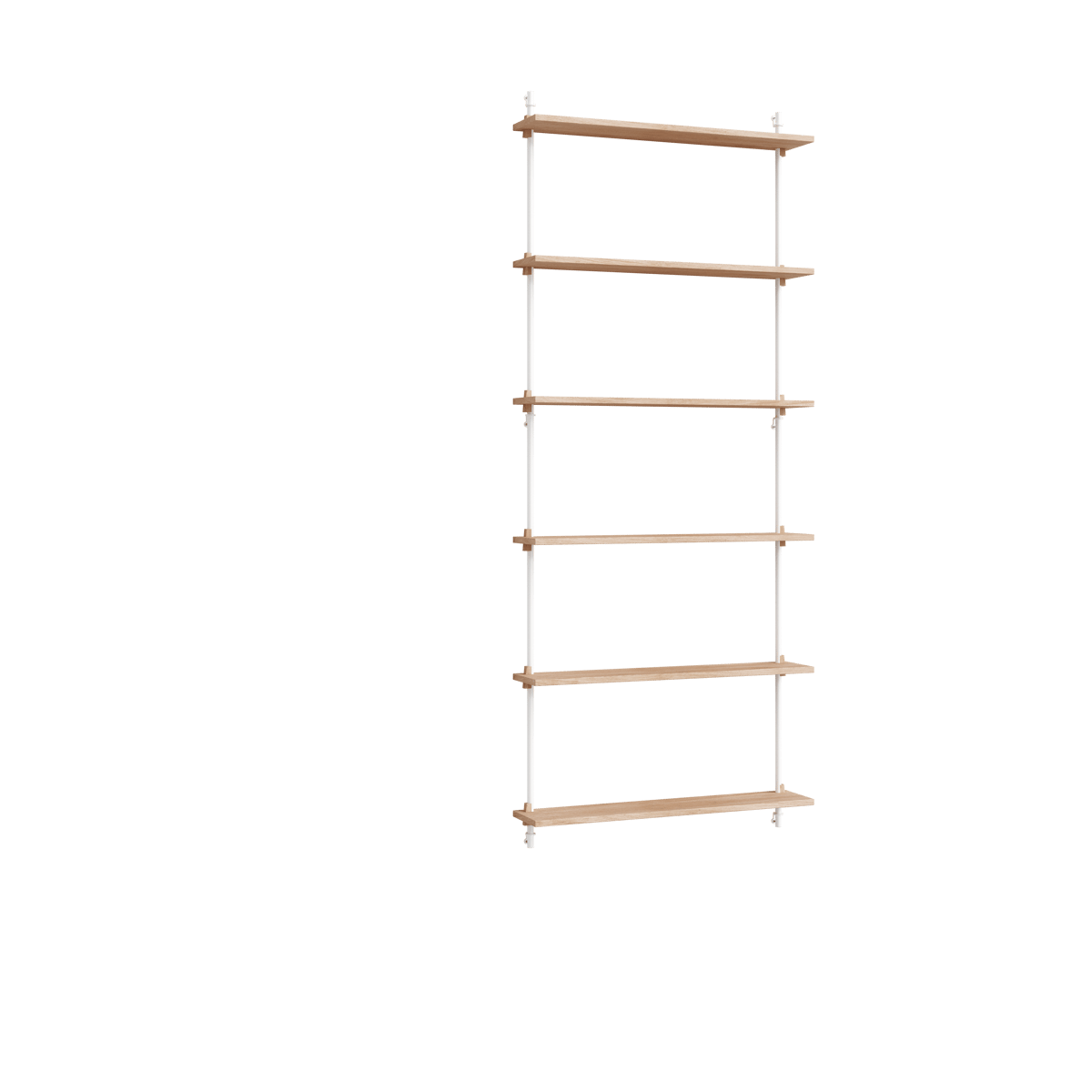 Moebe wall shelving ws.200.1 Oak-white | Scandinavian Design | Shelves & shelving systems | Brown