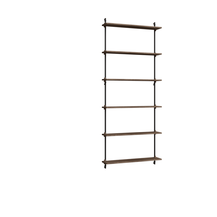 Moebe wall shelving ws.200.1 - Smoked oak-black - MOEBE