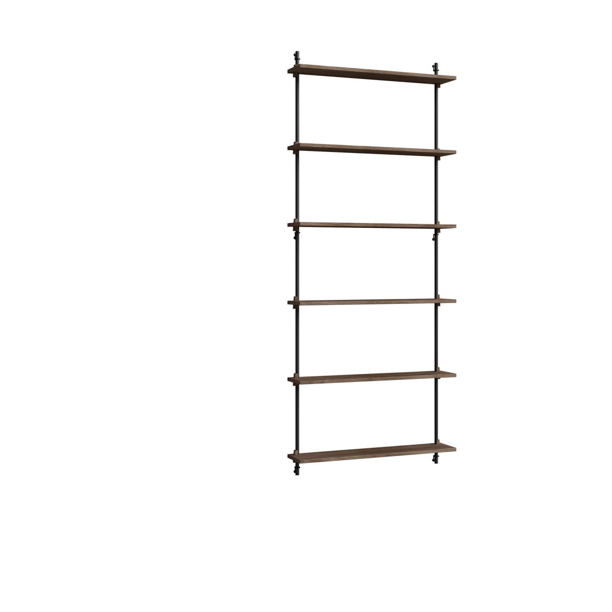 Moebe wall shelving ws.200.1 oak-black | Scandinavian Design | Shelves & shelving systems | Brown