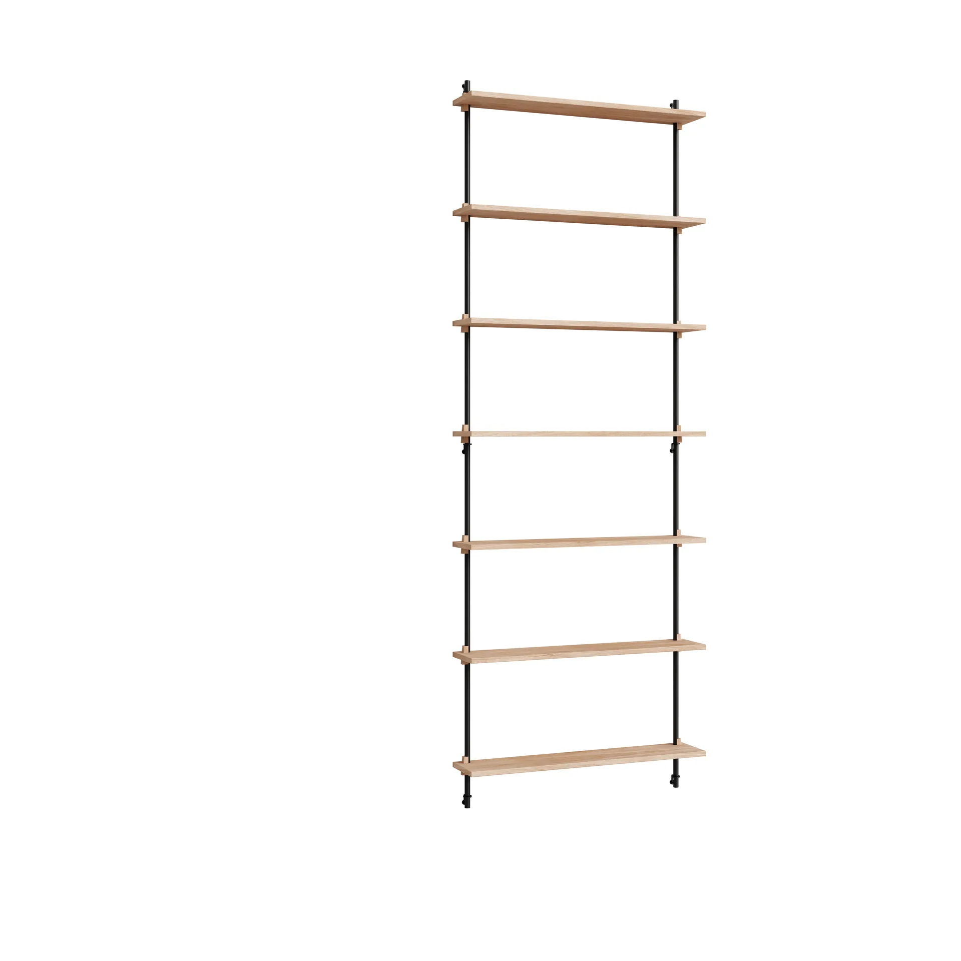 Moebe wall shelving ws.230.1, Oak-black MOEBE