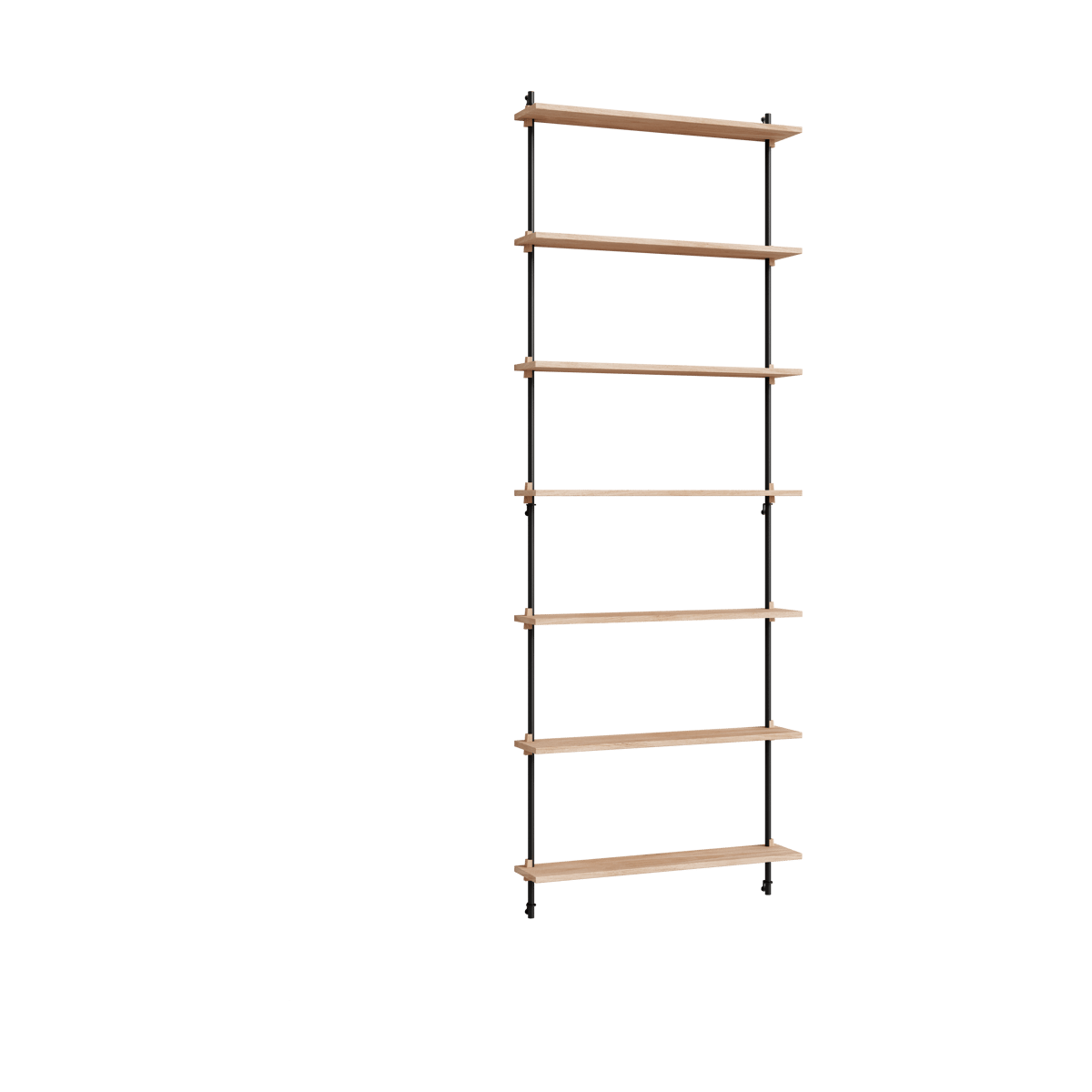 Moebe wall shelving ws.230.1 Oak-black | Scandinavian Design | Shelves & shelving systems | Brown