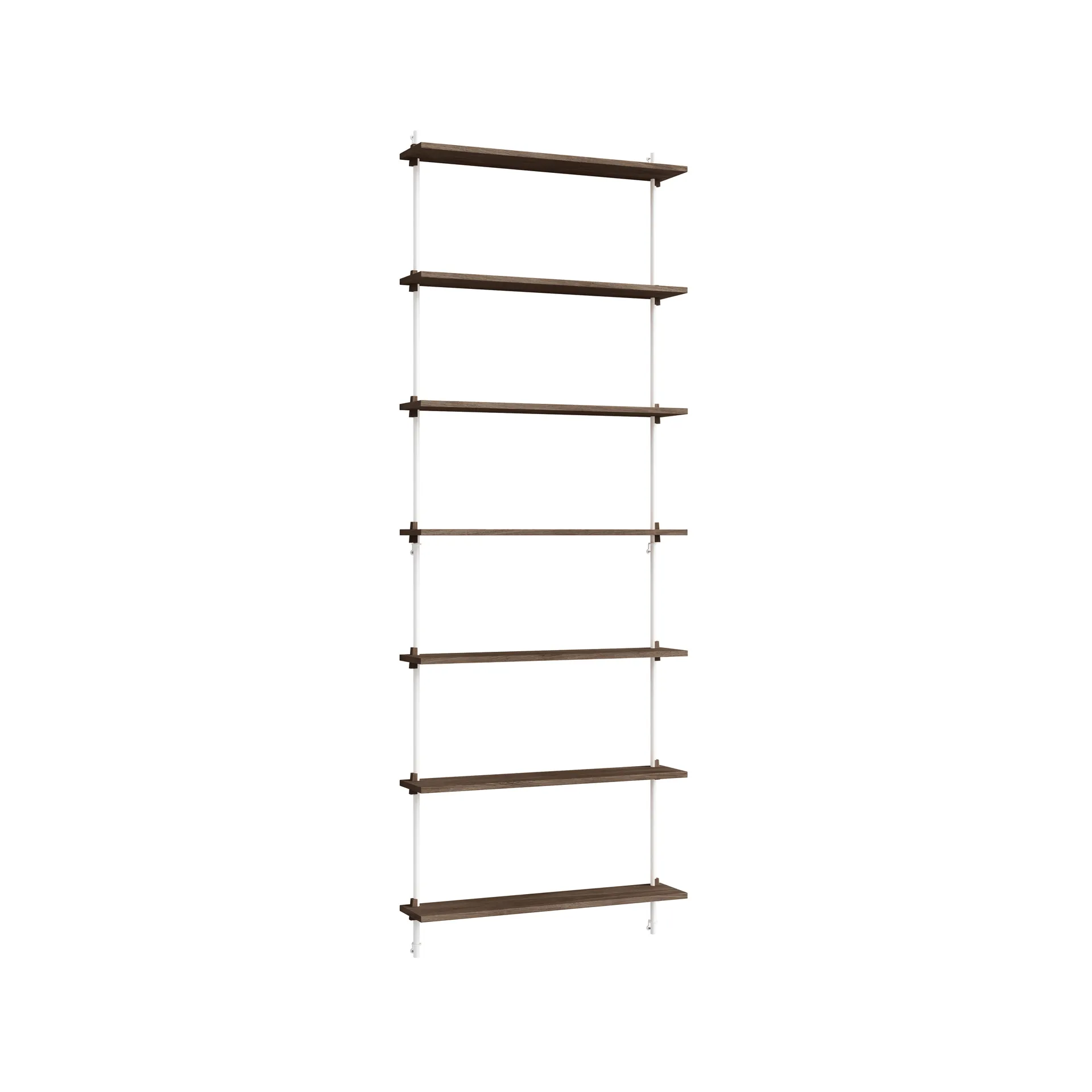 Moebe wall shelving ws.230.1, Smoked oak-white MOEBE