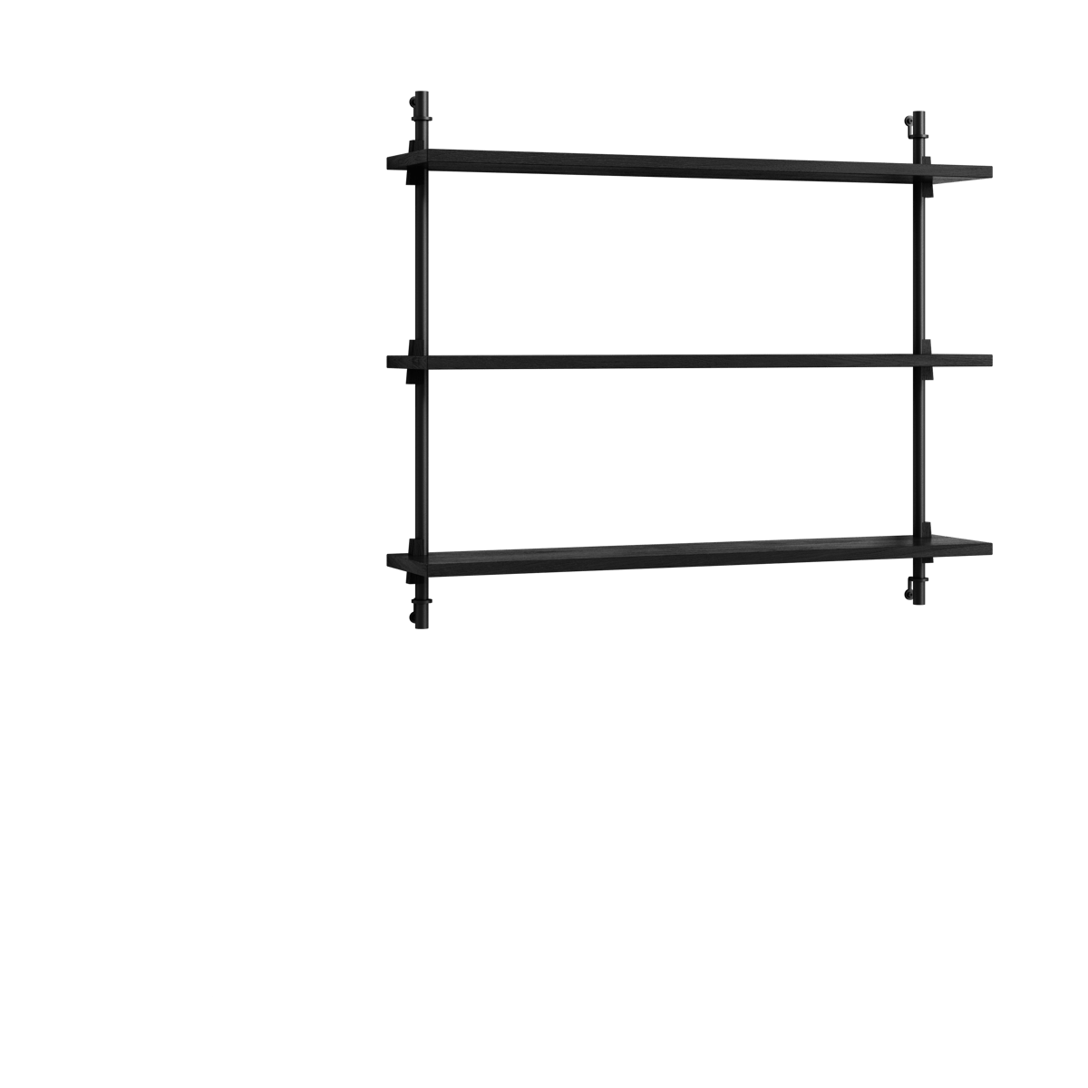 Moebe wall shelving ws.65.1 Black | Scandinavian Design | Shelves & shelving systems | Black