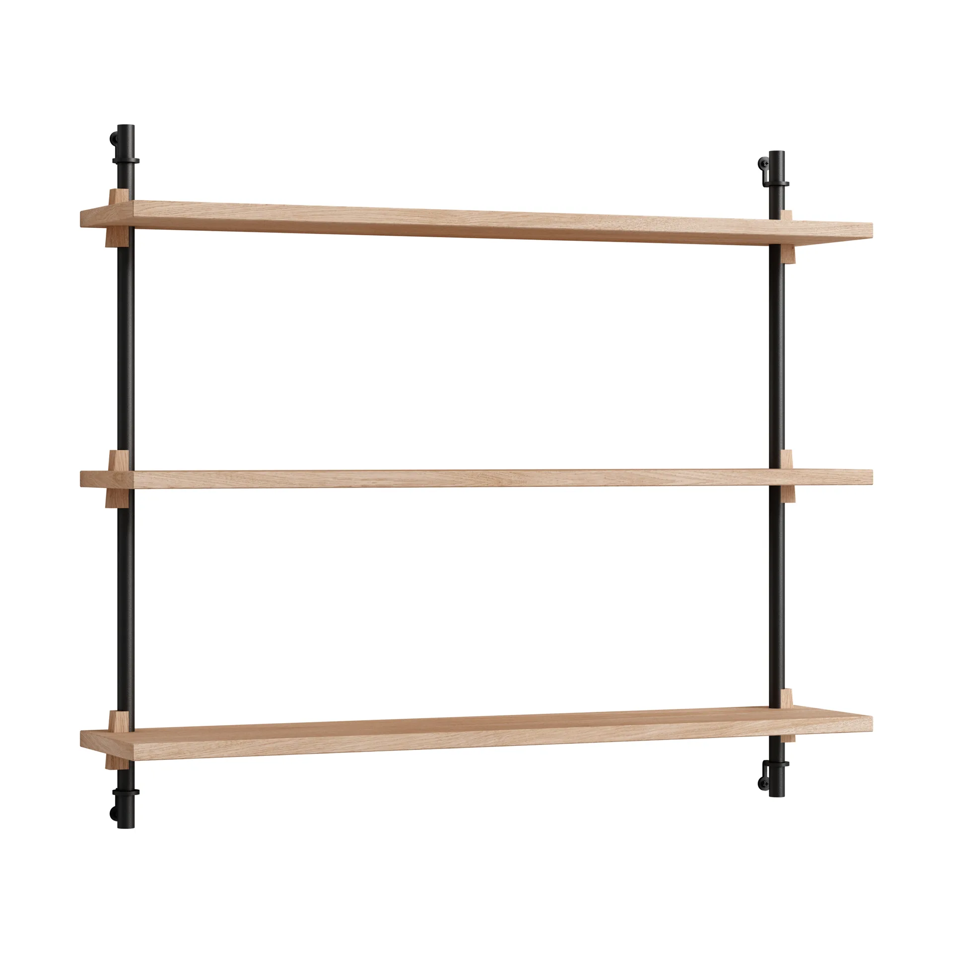 Moebe wall shelving ws.65.1, Oak-black MOEBE