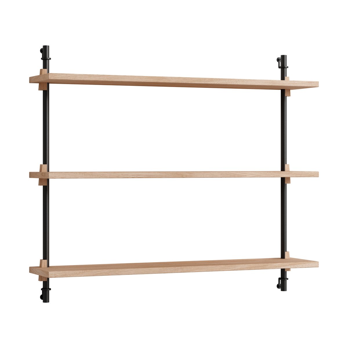 Moebe wall shelving ws.65.1 Oak-black | Scandinavian Design | Shelves & shelving systems | Brown