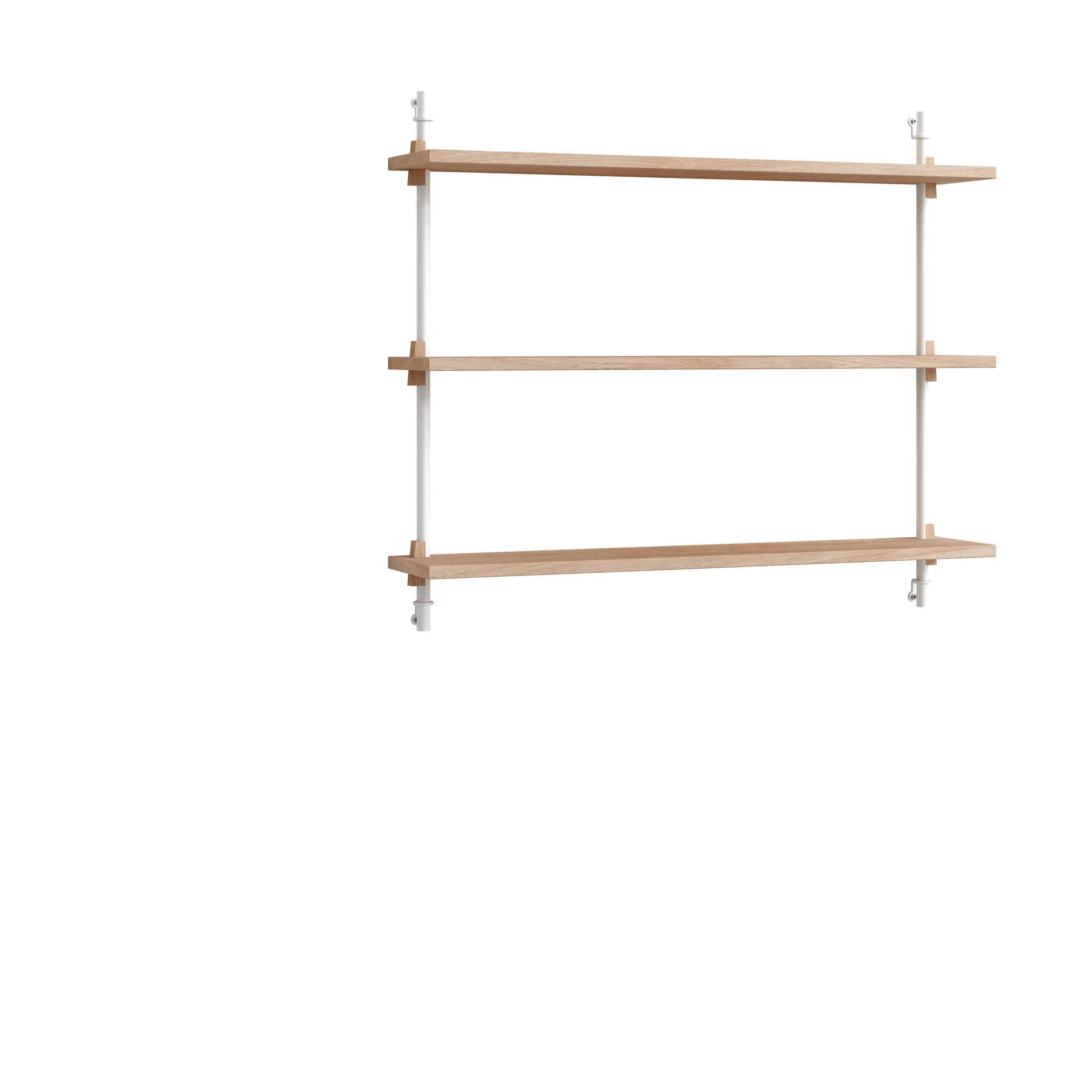 Moebe wall shelving ws.65.1, Oak-white MOEBE