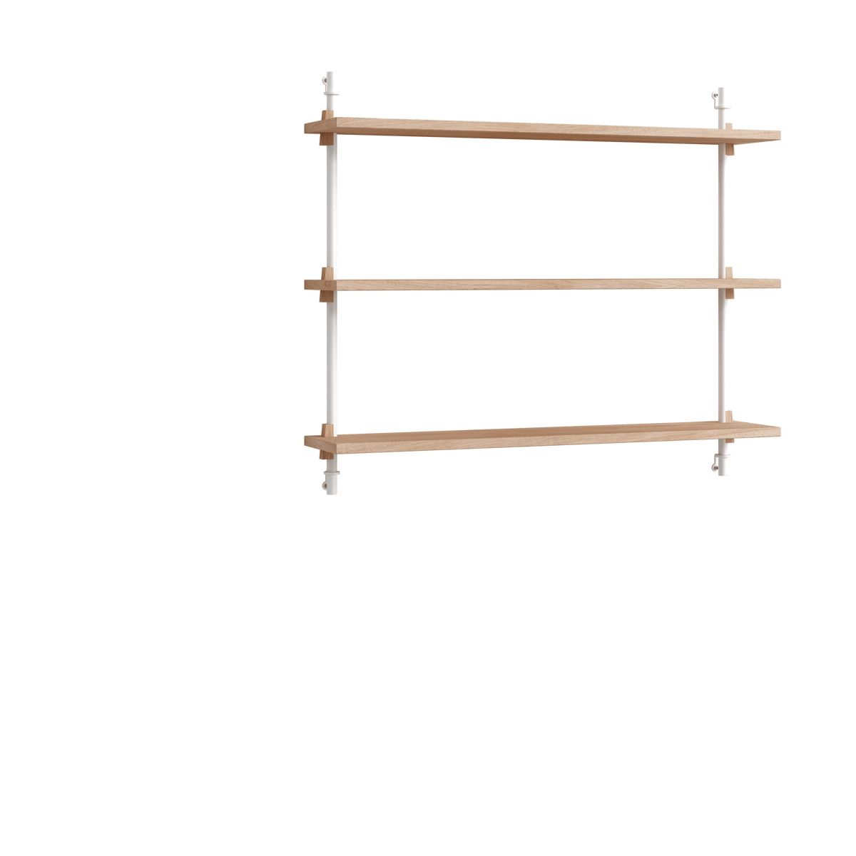 Moebe wall shelving ws.65.1 Oak-white | Scandinavian Design | Shelves & shelving systems | Brown