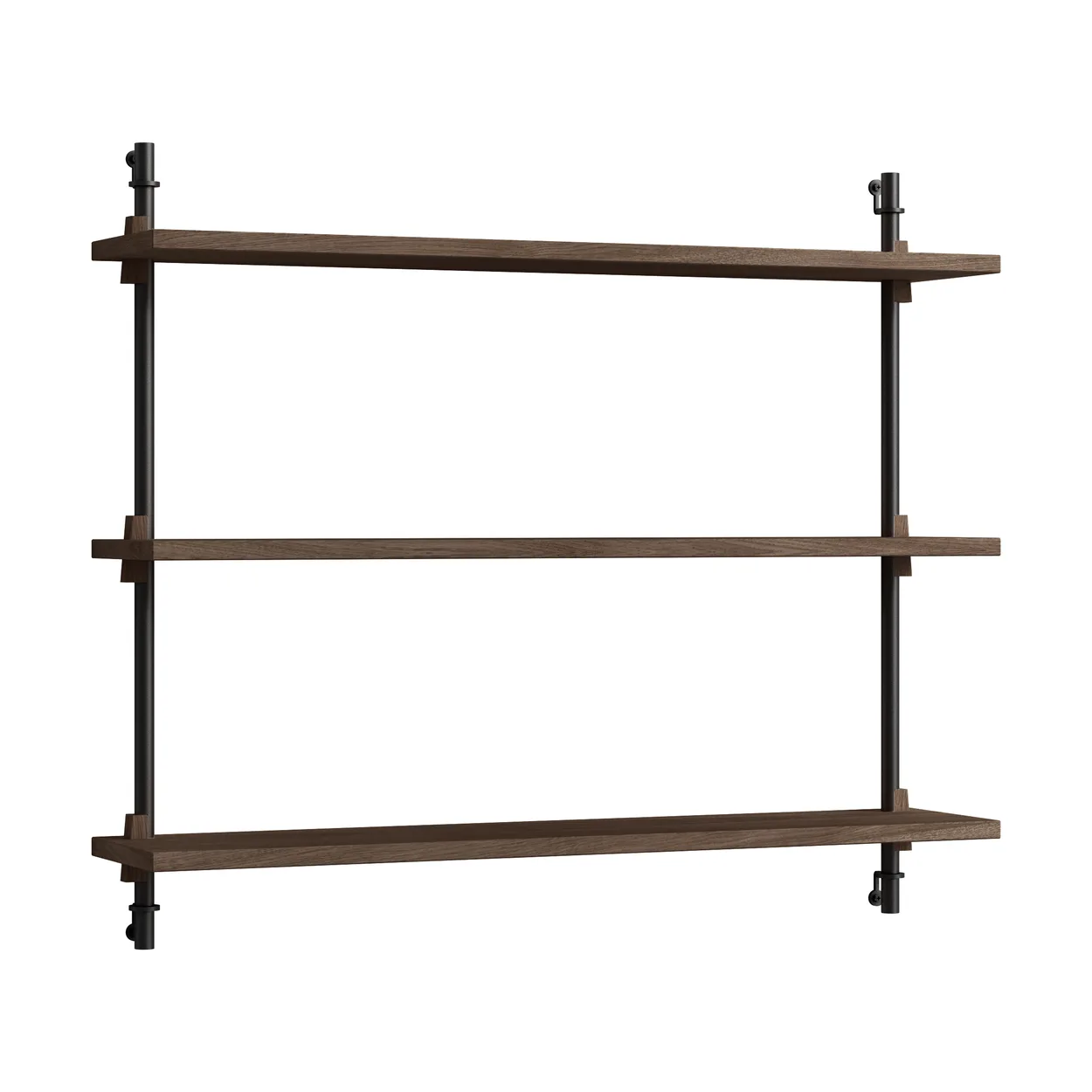 Moebe wall shelving ws.65.1 oak-black | Scandinavian Design | Shelves & shelving systems | Brown