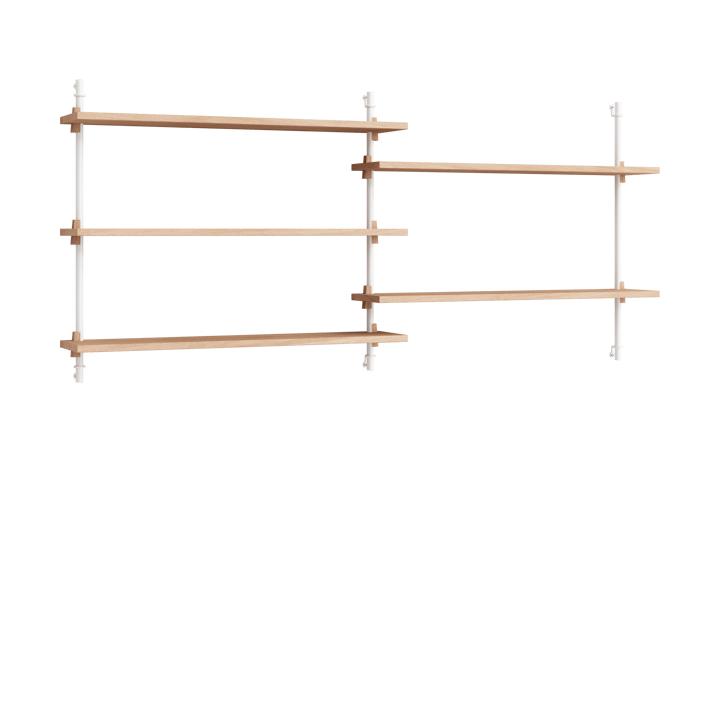 Moebe wall shelving ws.65.2.B - Oak-white - MOEBE