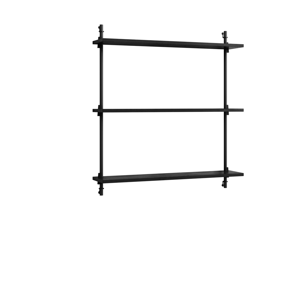 Moebe wall shelving ws.85.1 Black | Scandinavian Design | Shelves & shelving systems | Black