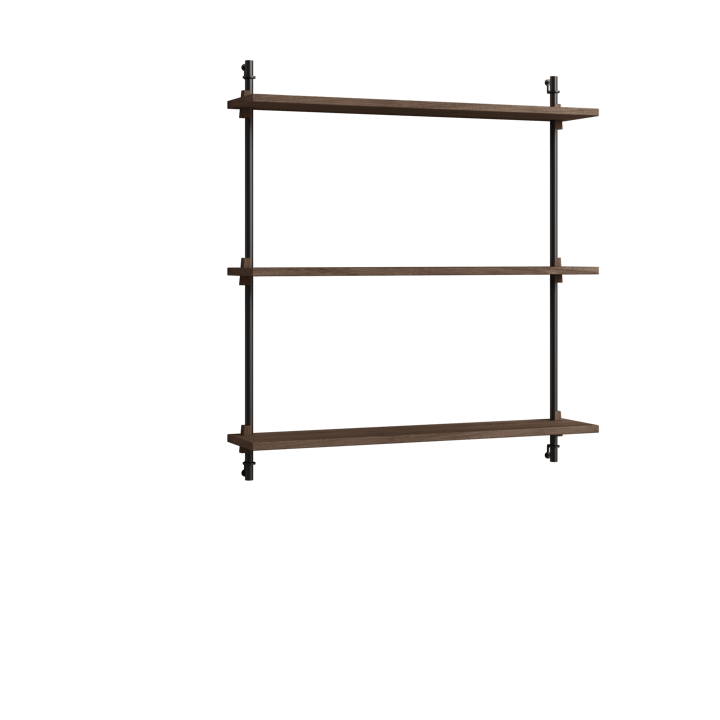 Moebe wall shelving ws.85.1 - Smoked oak-black - MOEBE