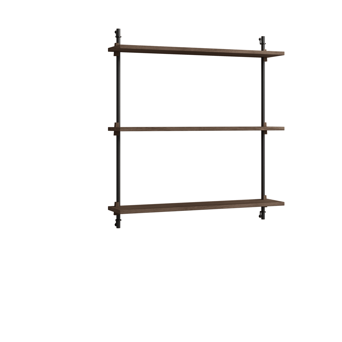 Moebe wall shelving ws.85.1 oak-black | Scandinavian Design | Shelves & shelving systems | Brown